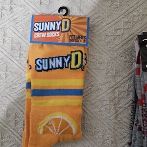 Orange Crew Socks for Men